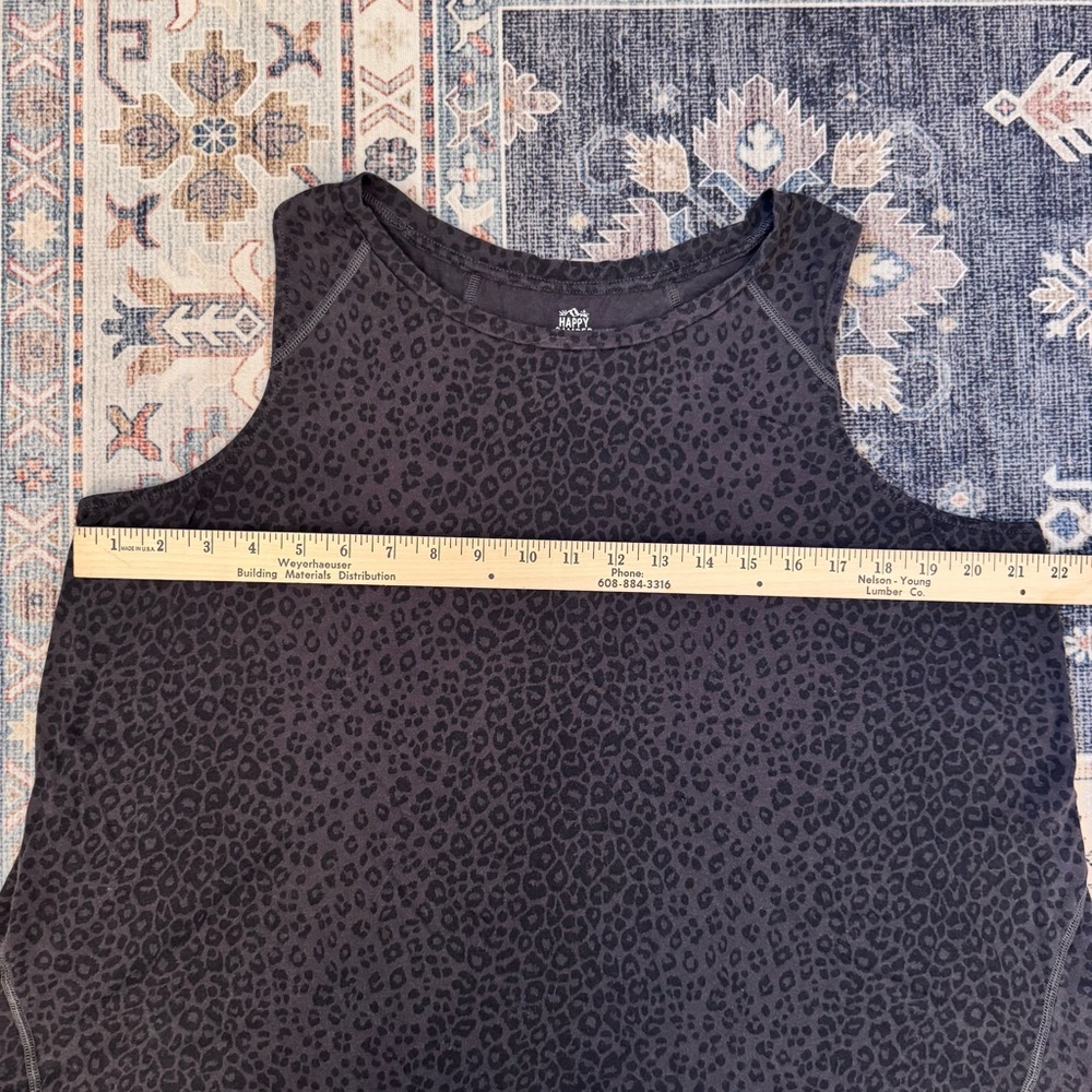Happy Camper by Torrid Performance Cotton High Neck Leopard Active Tank Size 2X - Picture 7 of 8